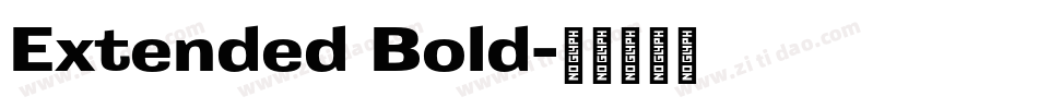 Extended Bold字体转换